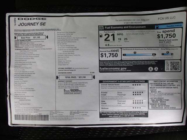 2017 Dodge Journey SE 4dr SUV